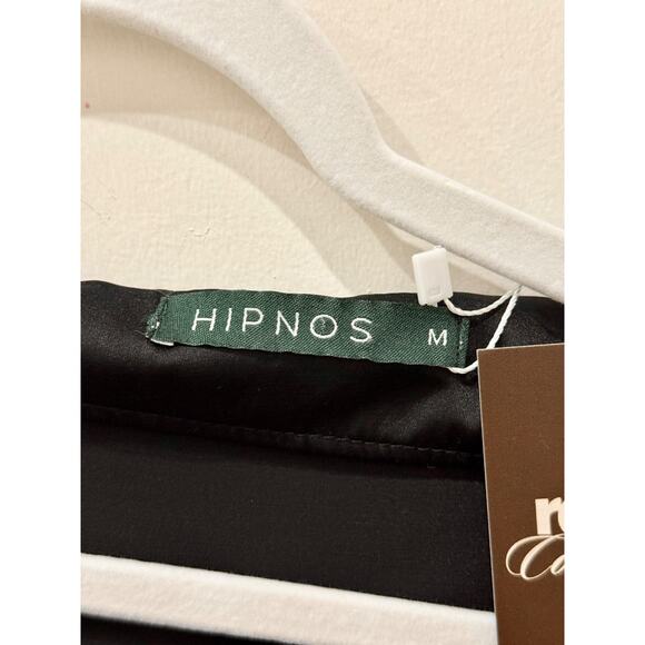 Hipnos Asymmetrical Formal Midi Dress with Side Tie Black Women's Size Medium - Picture 3 of 3